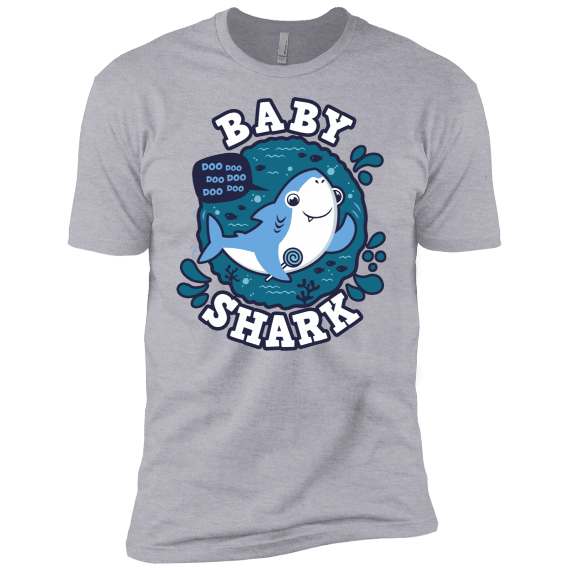 T-Shirts Heather Grey / X-Small Shark Family trazo - Baby Boy Men's Premium T-Shirt