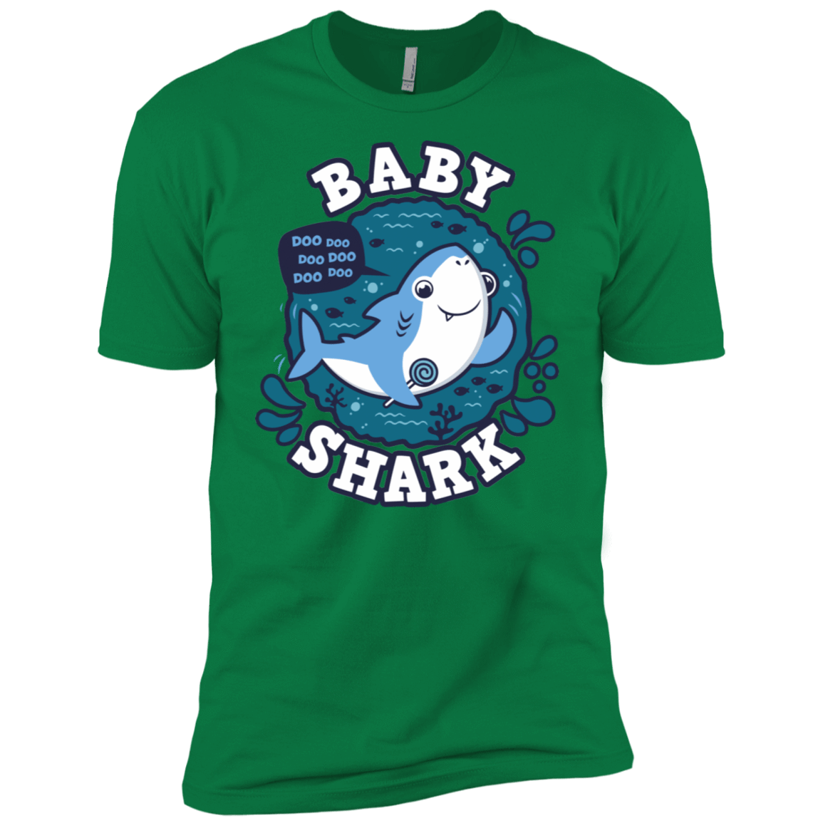 T-Shirts Kelly Green / X-Small Shark Family trazo - Baby Boy Men's Premium T-Shirt