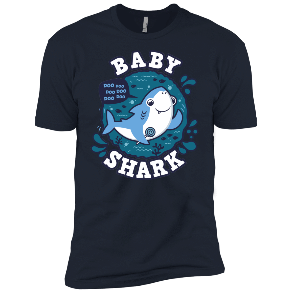 T-Shirts Midnight Navy / X-Small Shark Family trazo - Baby Boy Men's Premium T-Shirt