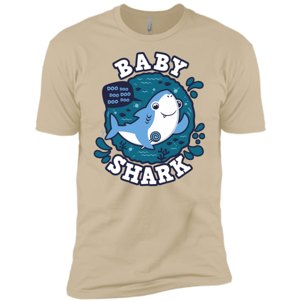 T-Shirts Sand / X-Small Shark Family trazo - Baby Boy Men's Premium T-Shirt