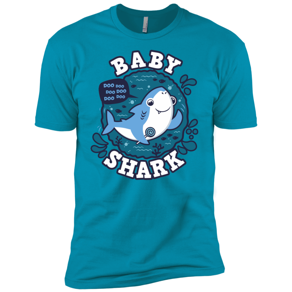 T-Shirts Turquoise / X-Small Shark Family trazo - Baby Boy Men's Premium T-Shirt