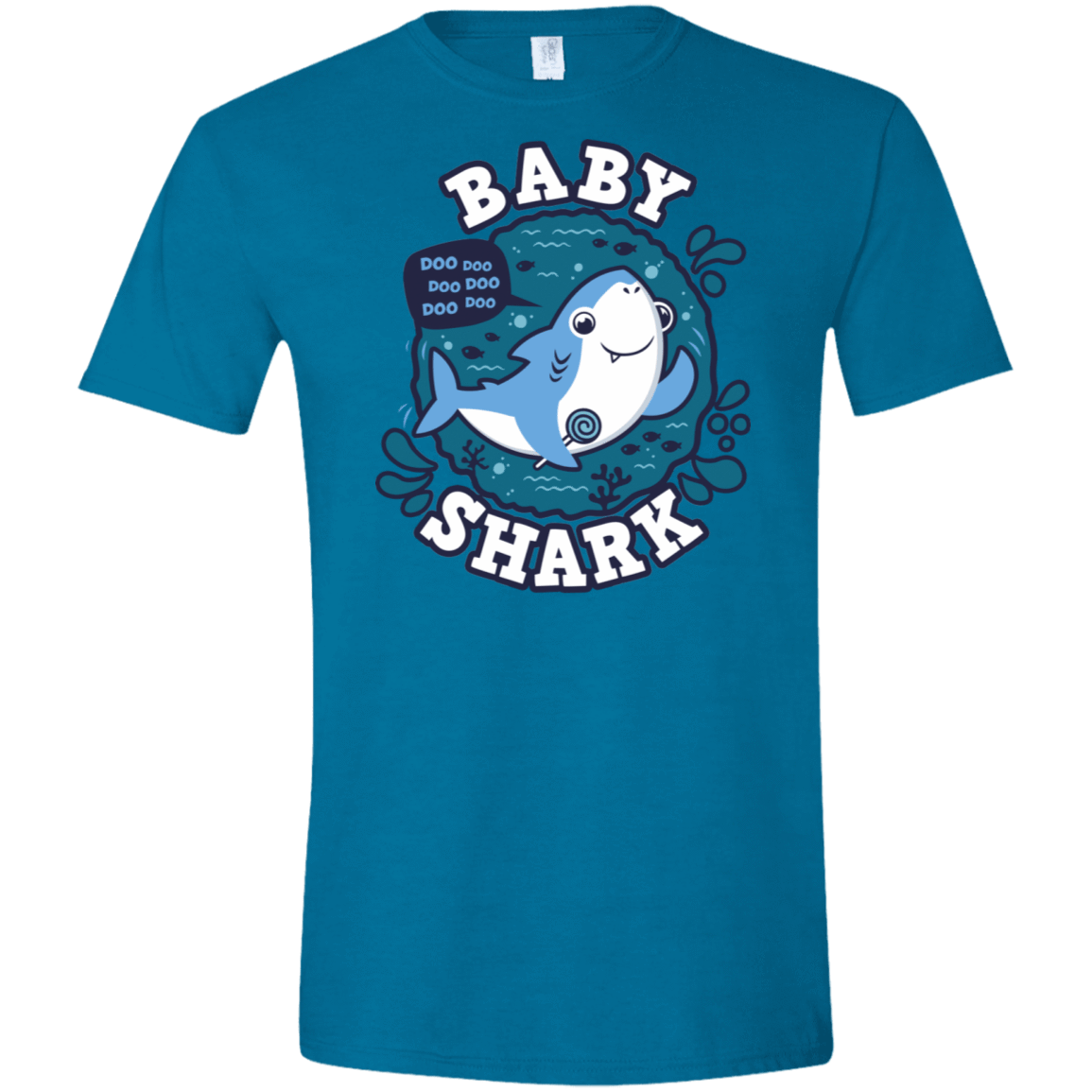 T-Shirts Antique Sapphire / S Shark Family trazo - Baby Boy Men's Semi-Fitted Softstyle
