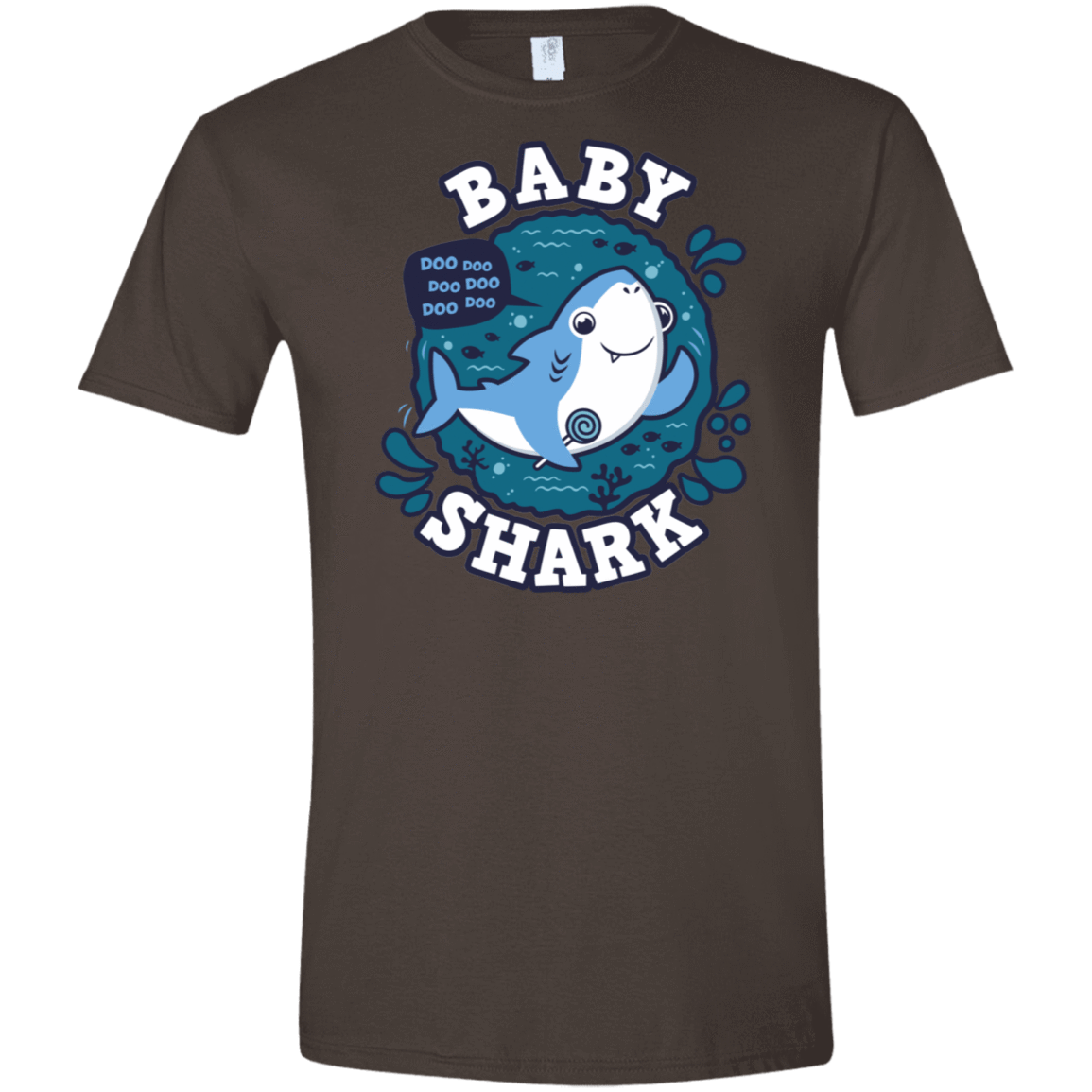T-Shirts Dark Chocolate / S Shark Family trazo - Baby Boy Men's Semi-Fitted Softstyle