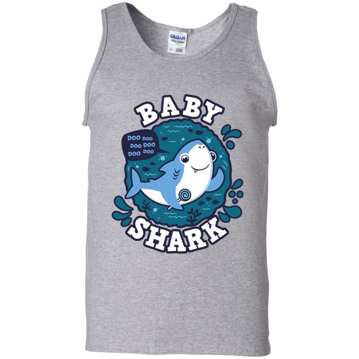 T-Shirts Sport Grey / S Shark Family trazo - Baby Boy Men's Tank Top