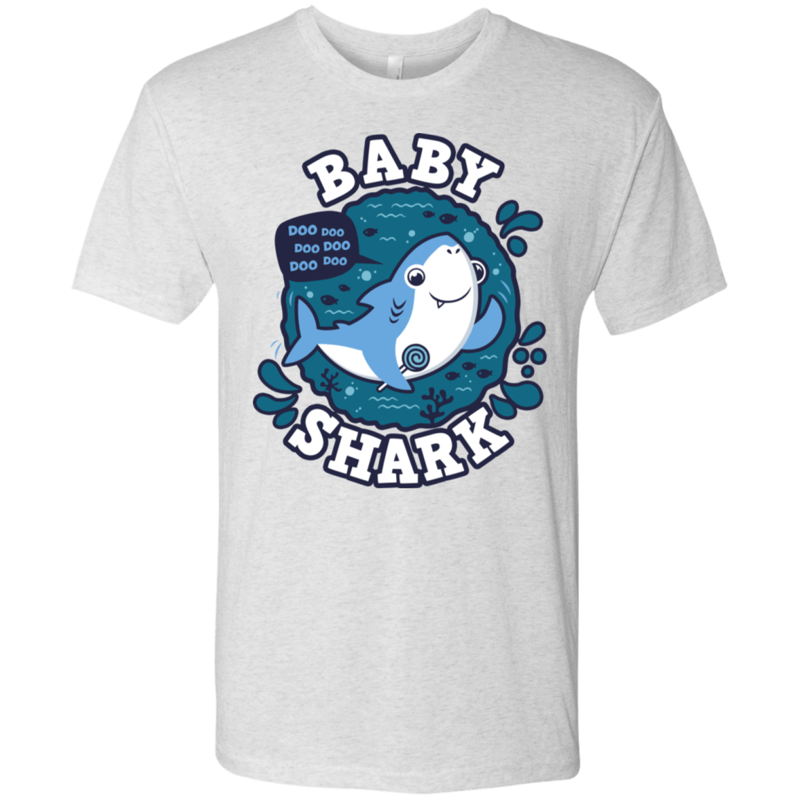T-Shirts Heather White / S Shark Family trazo - Baby Boy Men's Triblend T-Shirt