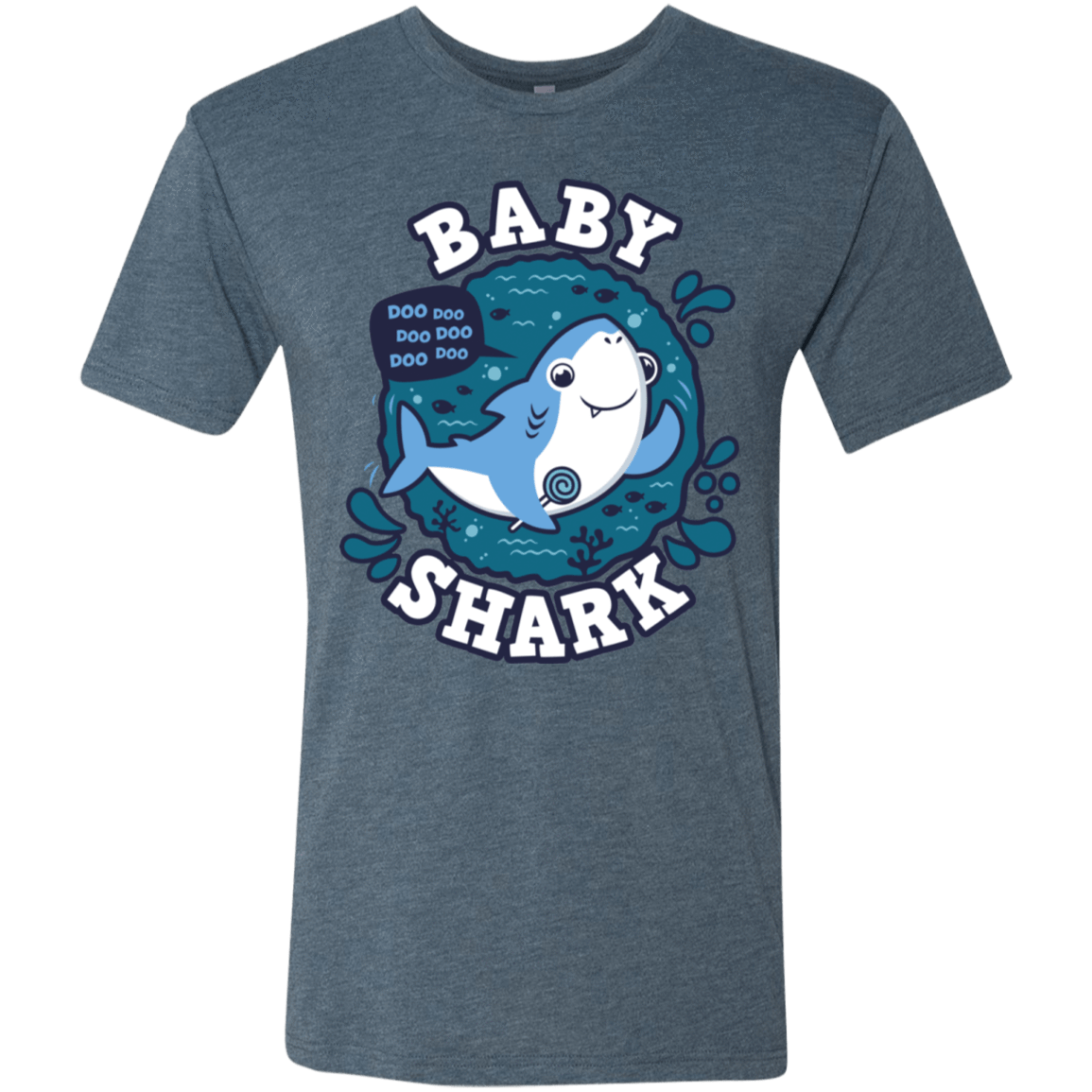 T-Shirts Indigo / S Shark Family trazo - Baby Boy Men's Triblend T-Shirt