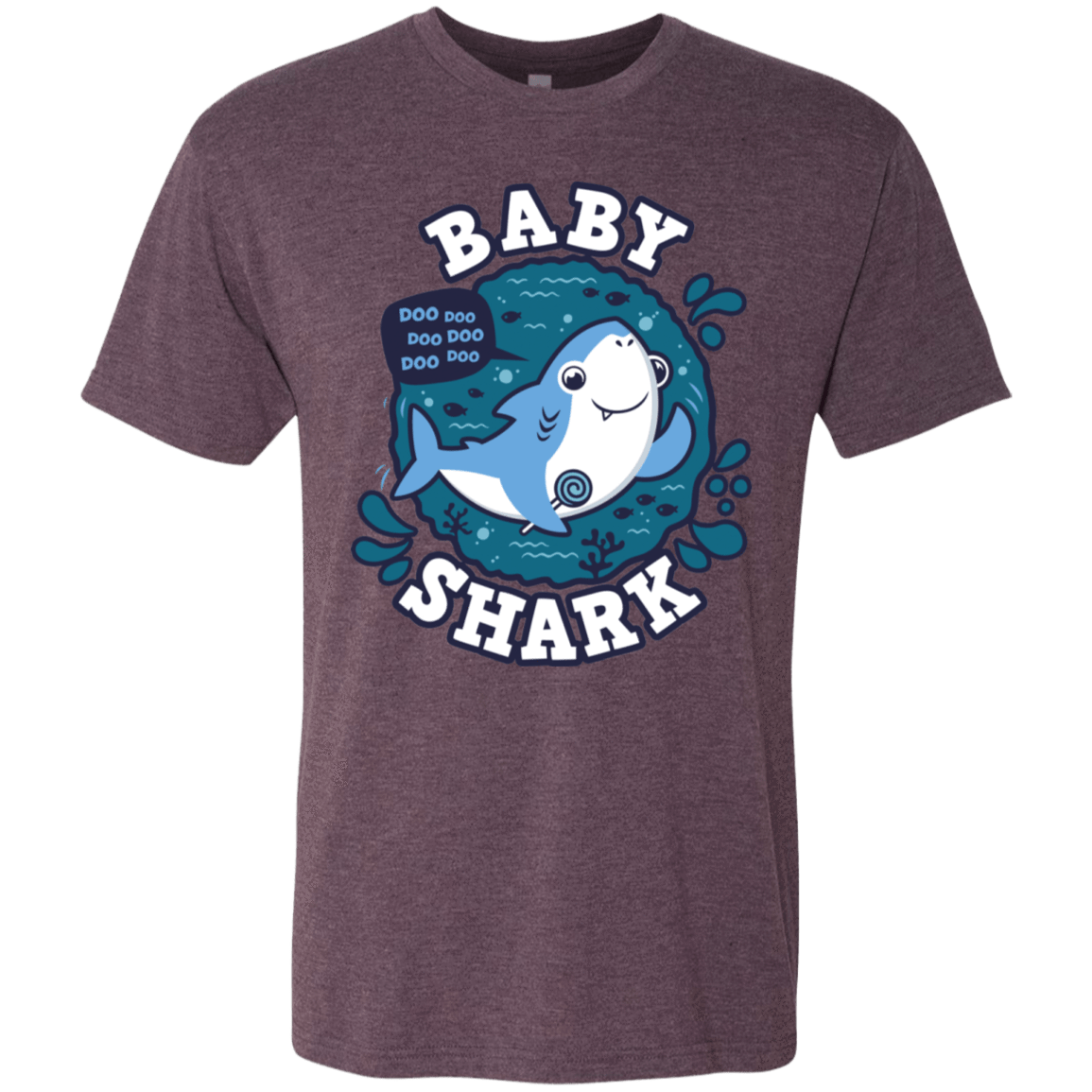 T-Shirts Vintage Purple / S Shark Family trazo - Baby Boy Men's Triblend T-Shirt