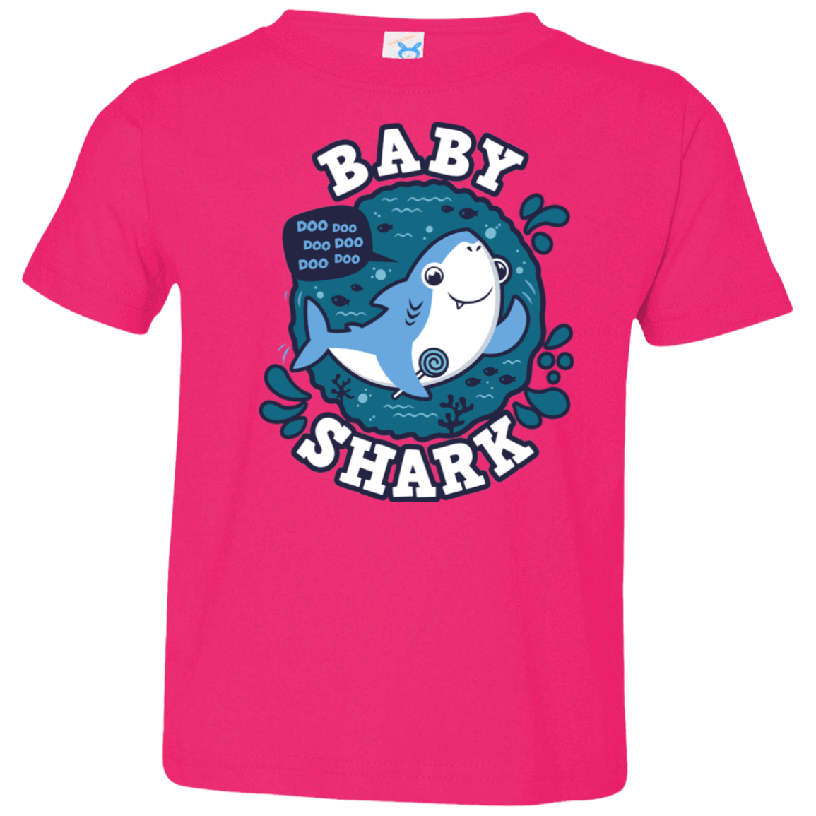 T-Shirts Hot Pink / 2T Shark Family trazo - Baby Boy Toddler Premium T-Shirt