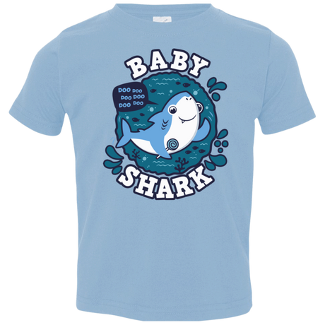 T-Shirts Light Blue / 2T Shark Family trazo - Baby Boy Toddler Premium T-Shirt