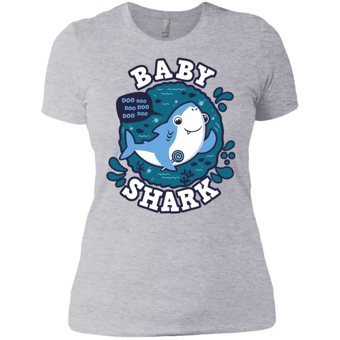 T-Shirts Heather Grey / X-Small Shark Family trazo - Baby Boy Women's Premium T-Shirt