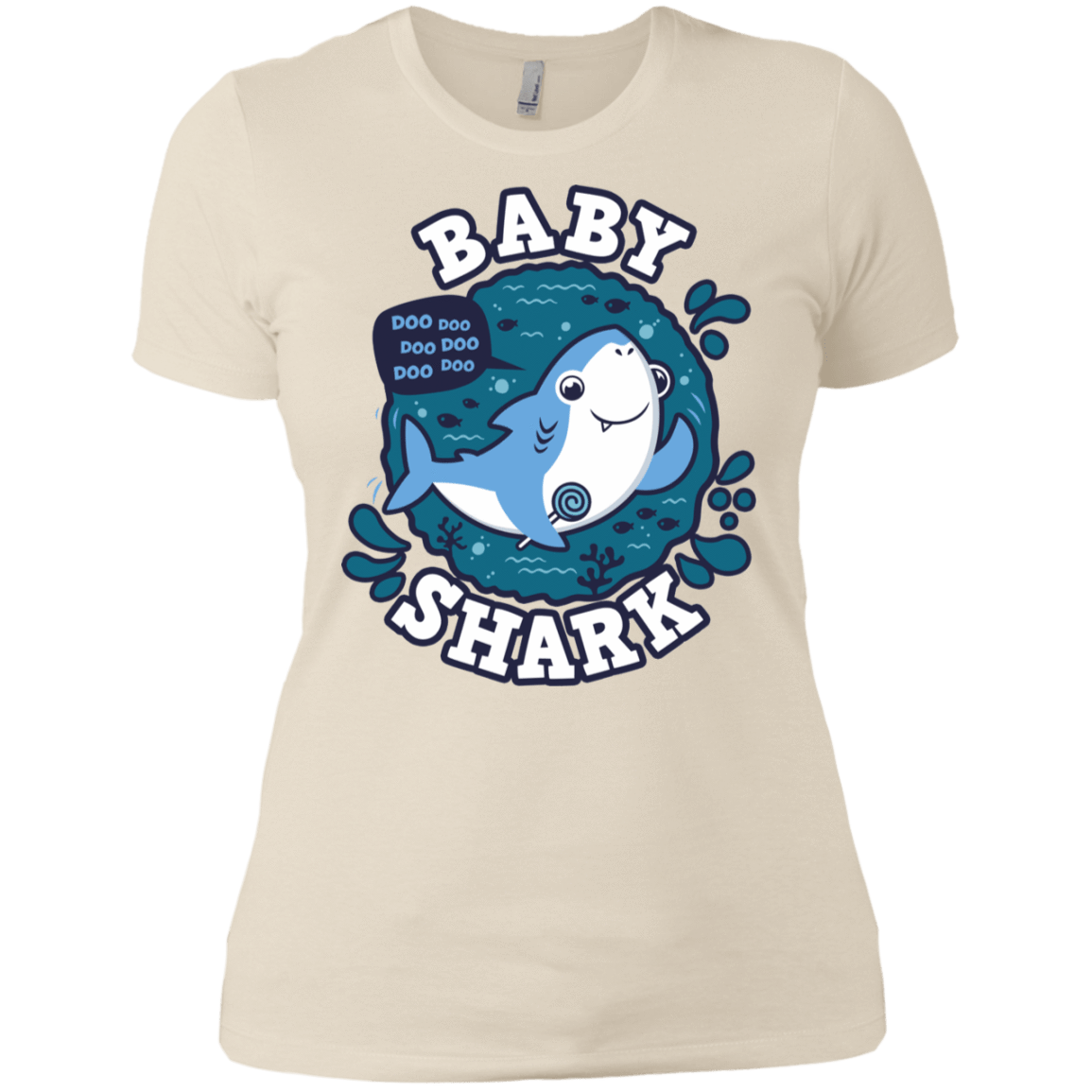 T-Shirts Ivory/ / X-Small Shark Family trazo - Baby Boy Women's Premium T-Shirt