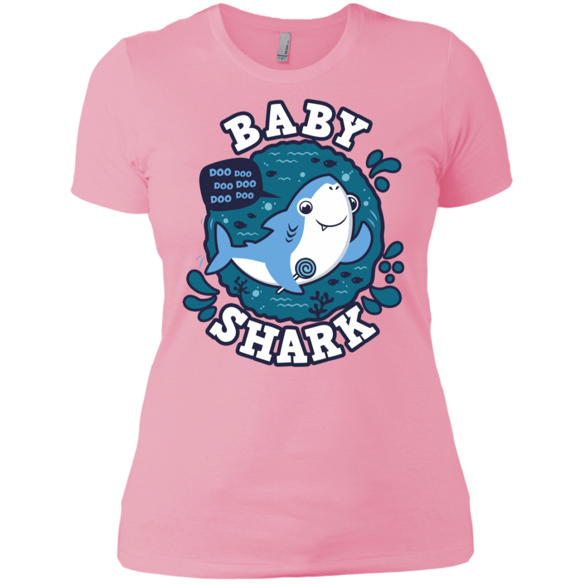 T-Shirts Light Pink / X-Small Shark Family trazo - Baby Boy Women's Premium T-Shirt