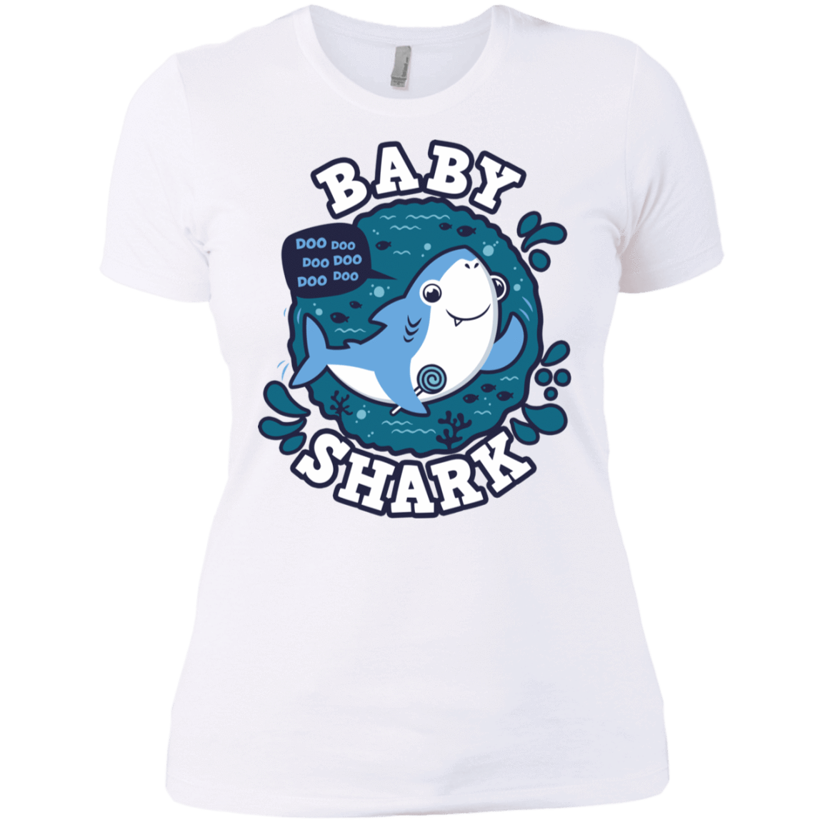 T-Shirts White / X-Small Shark Family trazo - Baby Boy Women's Premium T-Shirt