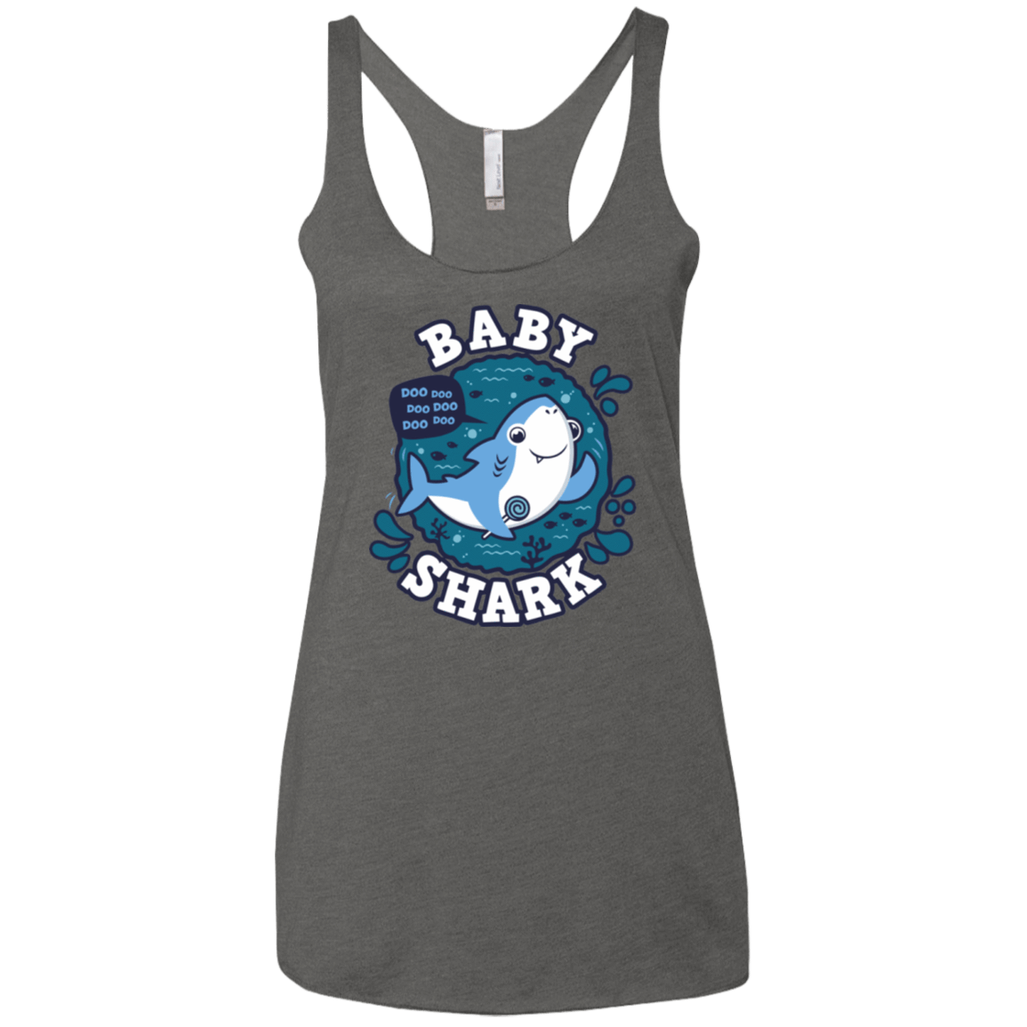 T-Shirts Premium Heather / X-Small Shark Family trazo - Baby Boy Women's Triblend Racerback Tank