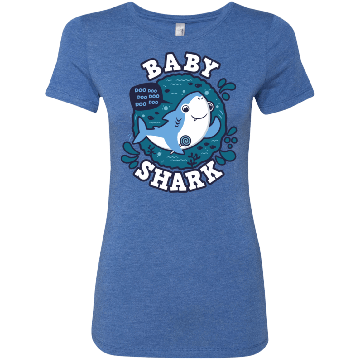 T-Shirts Vintage Royal / S Shark Family trazo - Baby Boy Women's Triblend T-Shirt