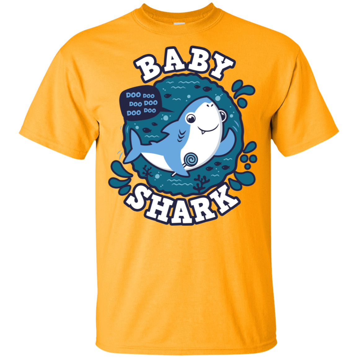 T-Shirts Gold / YXS Shark Family trazo - Baby Boy Youth T-Shirt
