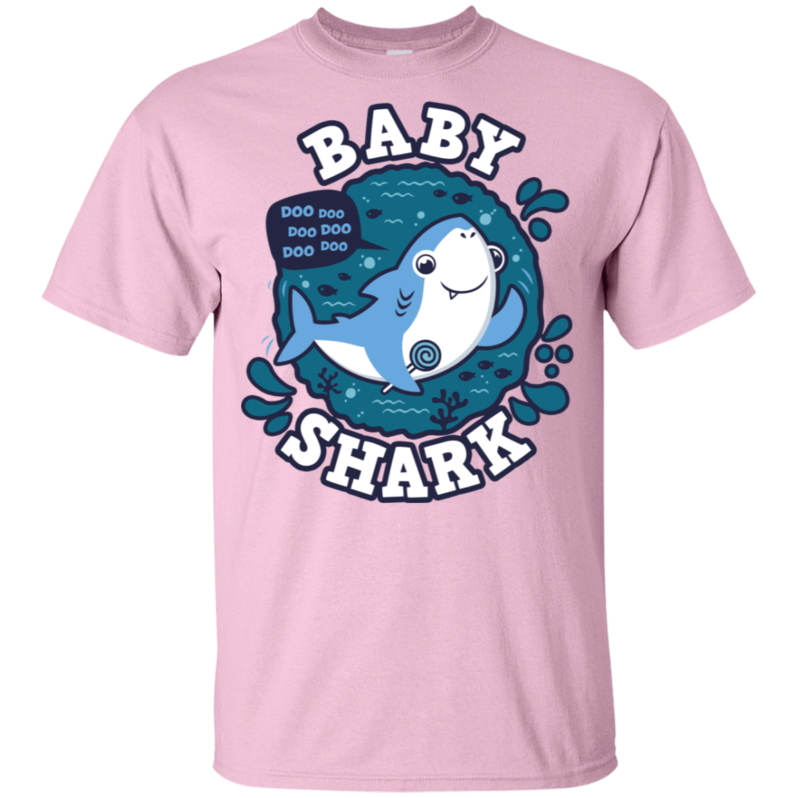 T-Shirts Light Pink / YXS Shark Family trazo - Baby Boy Youth T-Shirt