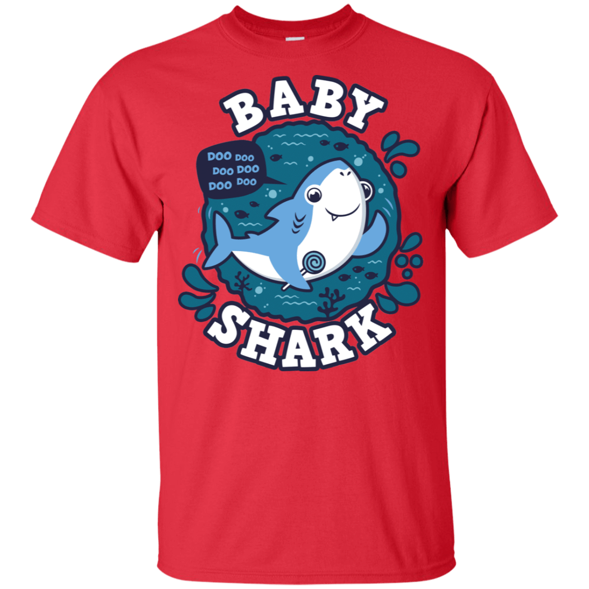 T-Shirts Red / YXS Shark Family trazo - Baby Boy Youth T-Shirt