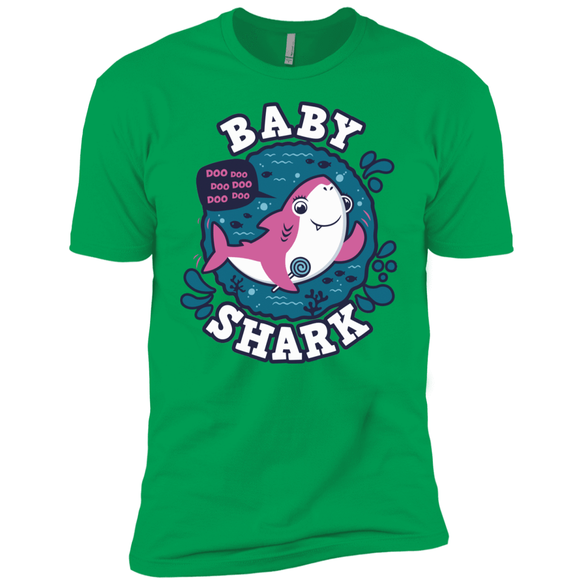 T-Shirts Kelly Green / YXS Shark Family trazo - Baby Girl Boys Premium T-Shirt