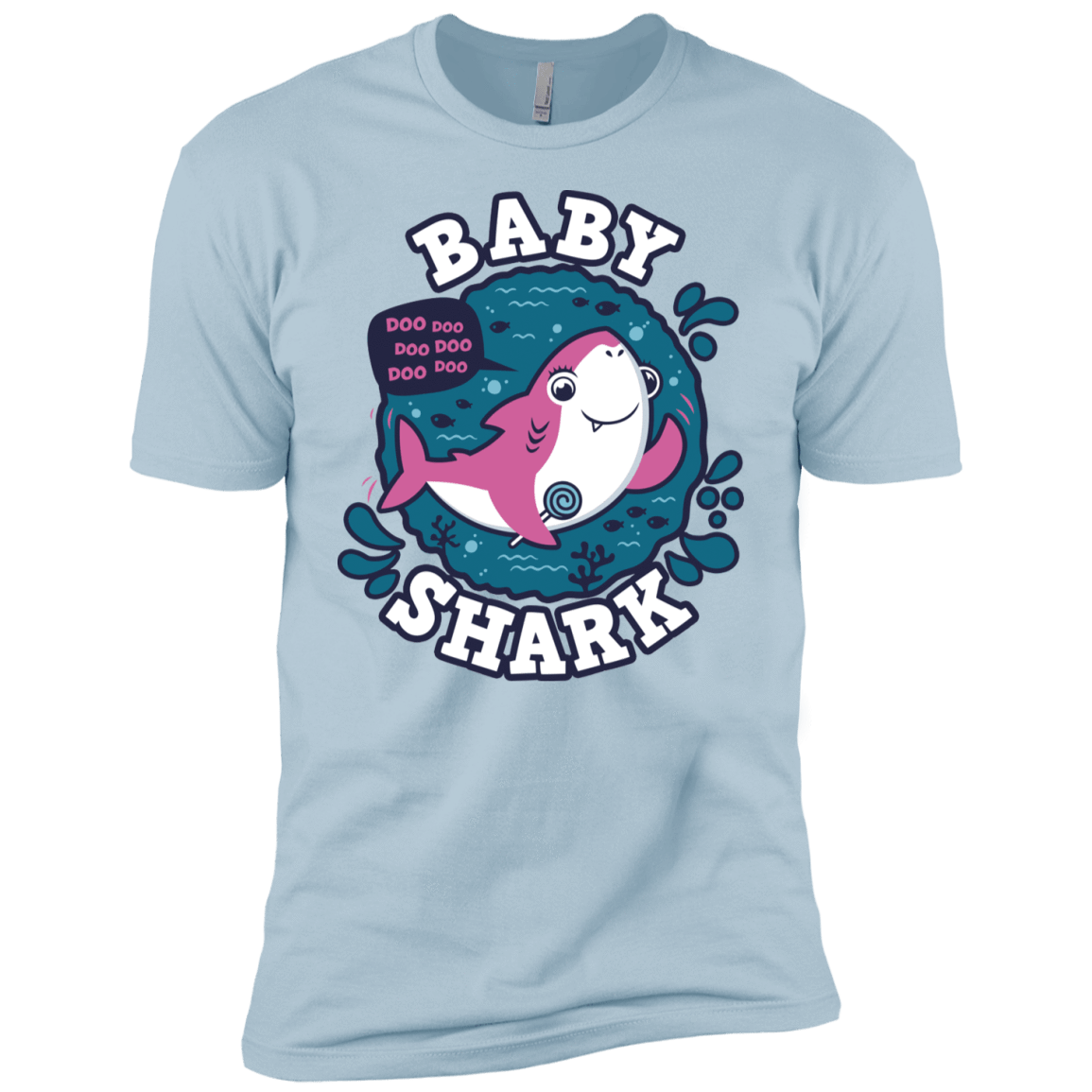 T-Shirts Light Blue / YXS Shark Family trazo - Baby Girl Boys Premium T-Shirt
