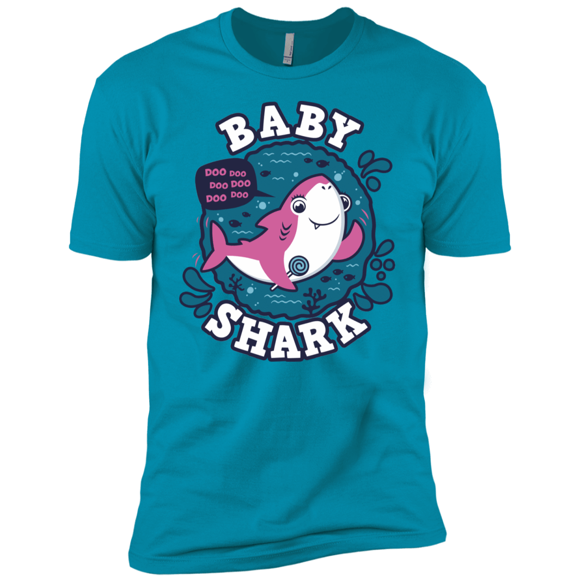 T-Shirts Turquoise / YXS Shark Family trazo - Baby Girl Boys Premium T-Shirt