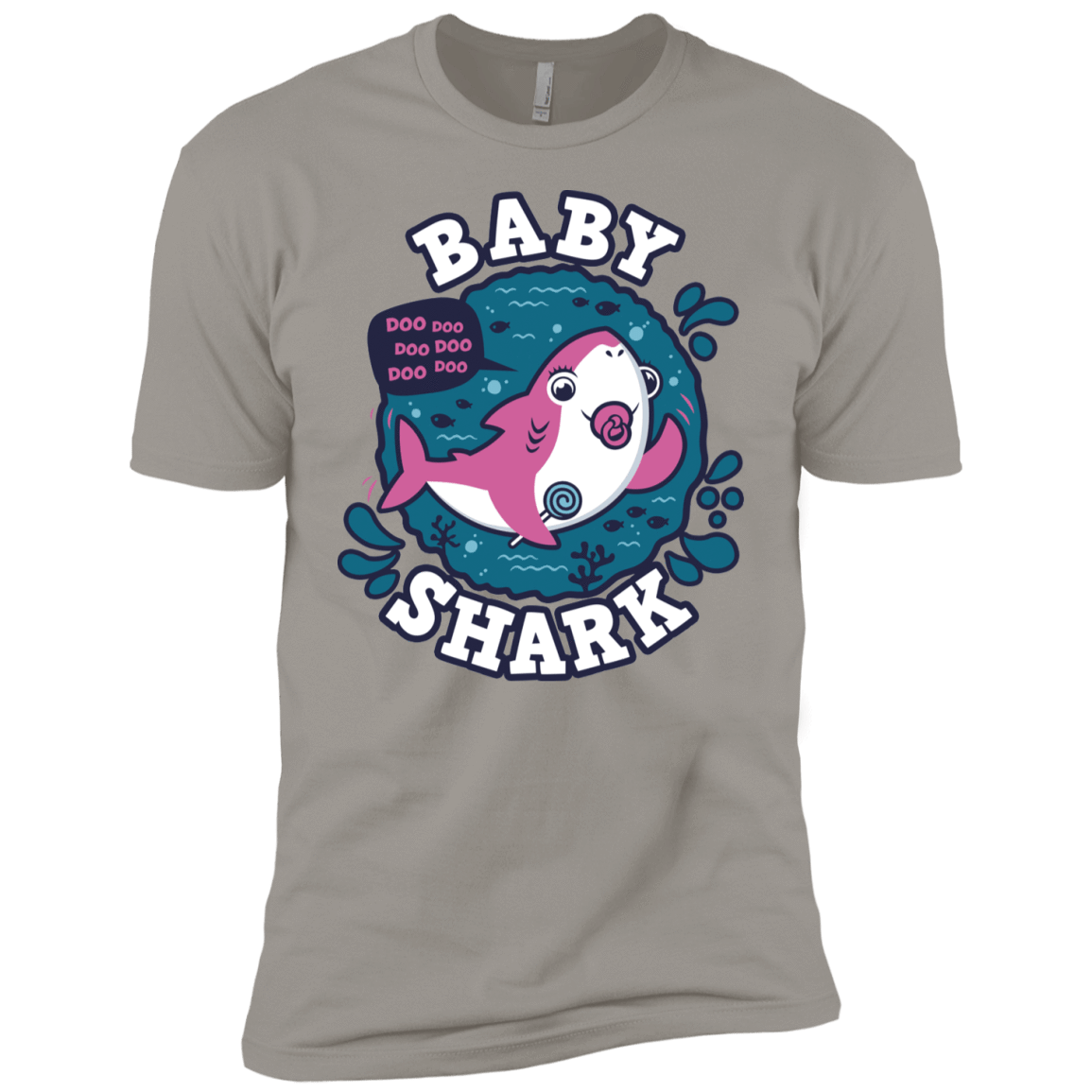 T-Shirts Light Grey / YXS Shark Family trazo - Baby Girl chupete Boys Premium T-Shirt