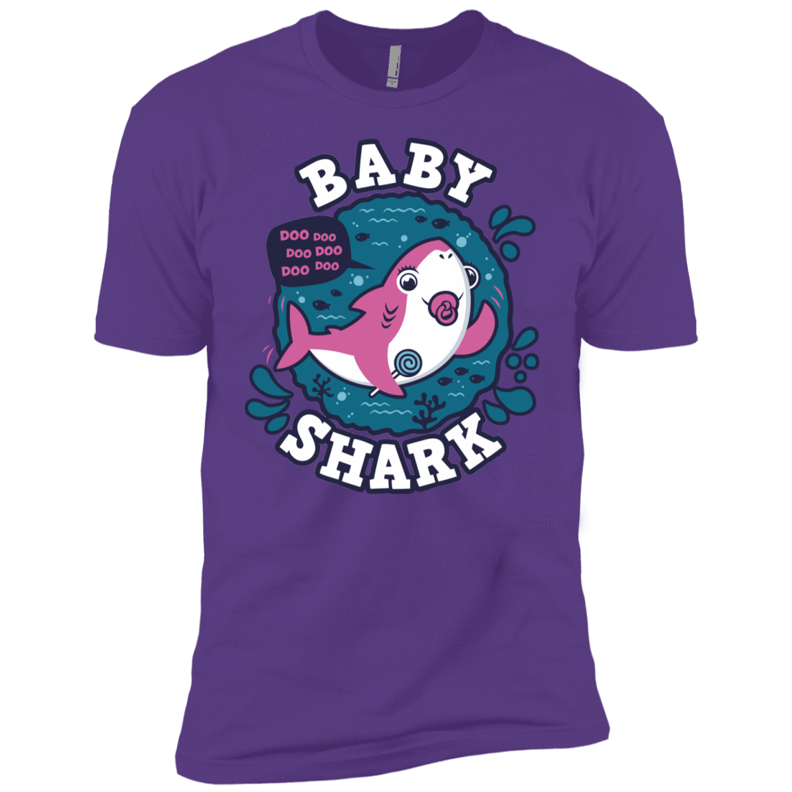 T-Shirts Purple Rush / YXS Shark Family trazo - Baby Girl chupete Boys Premium T-Shirt