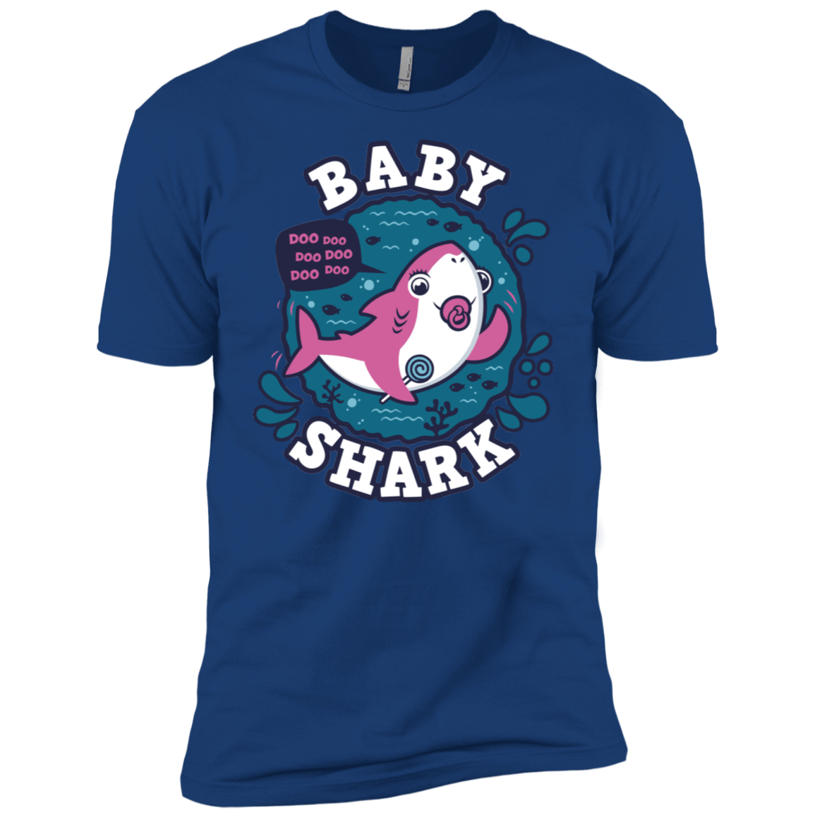 T-Shirts Royal / X-Small Shark Family trazo - Baby Girl chupete Men's Premium T-Shirt