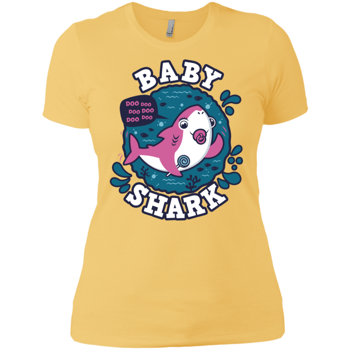 T-Shirts Banana Cream/ / X-Small Shark Family trazo - Baby Girl chupete Women's Premium T-Shirt