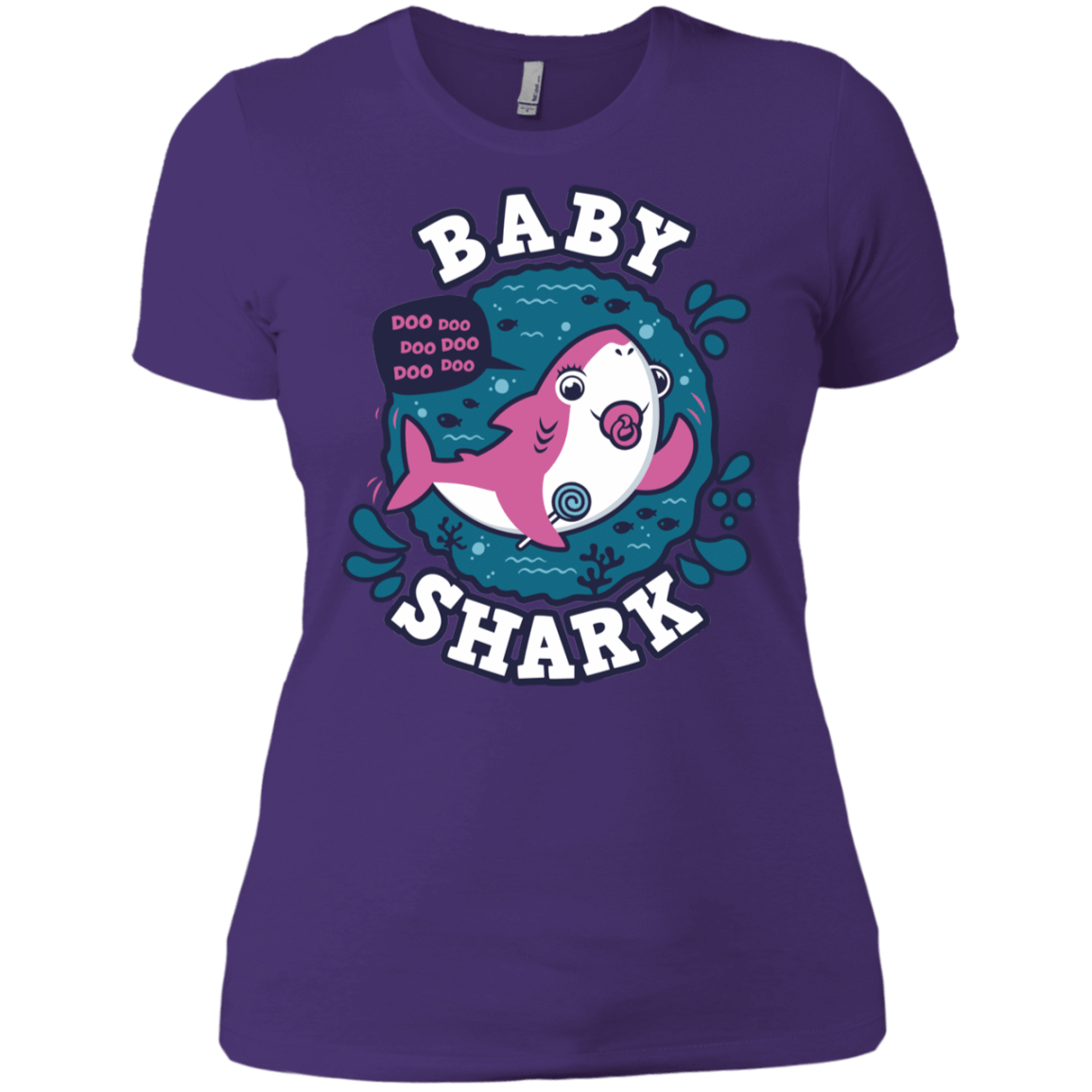 T-Shirts Purple Rush/ / X-Small Shark Family trazo - Baby Girl chupete Women's Premium T-Shirt