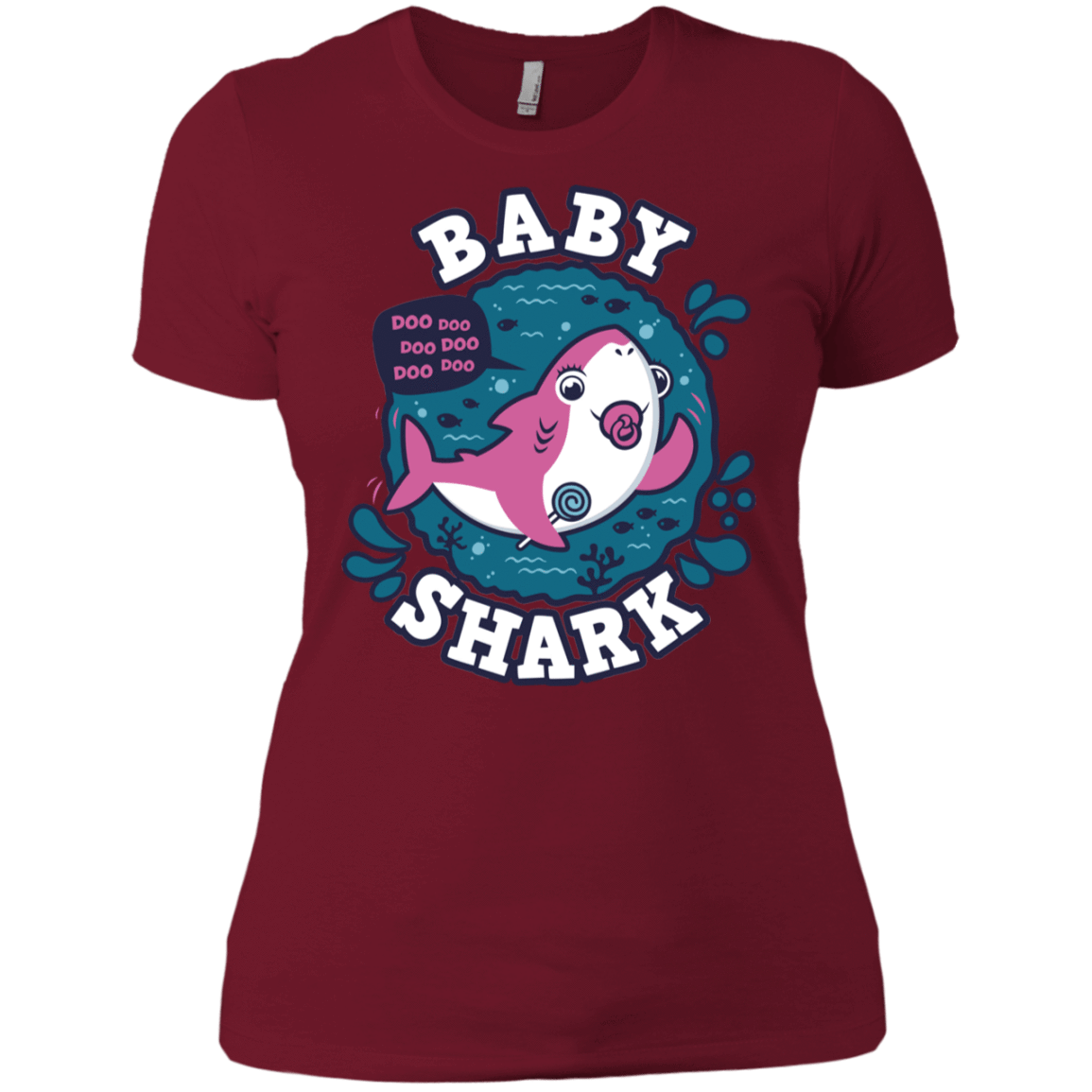 T-Shirts Scarlet / S Shark Family trazo - Baby Girl chupete Women's Premium T-Shirt