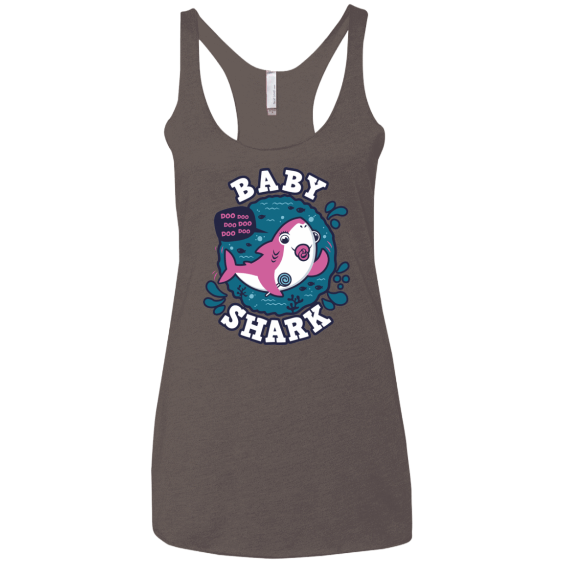 T-Shirts Macchiato / X-Small Shark Family trazo - Baby Girl chupete Women's Triblend Racerback Tank
