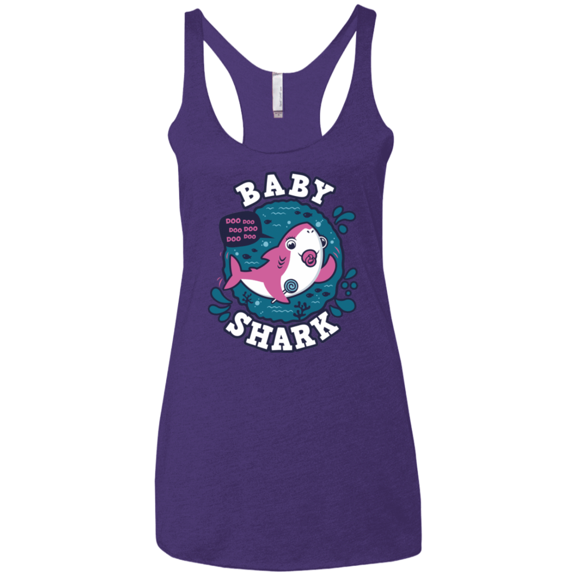 T-Shirts Purple Rush / X-Small Shark Family trazo - Baby Girl chupete Women's Triblend Racerback Tank