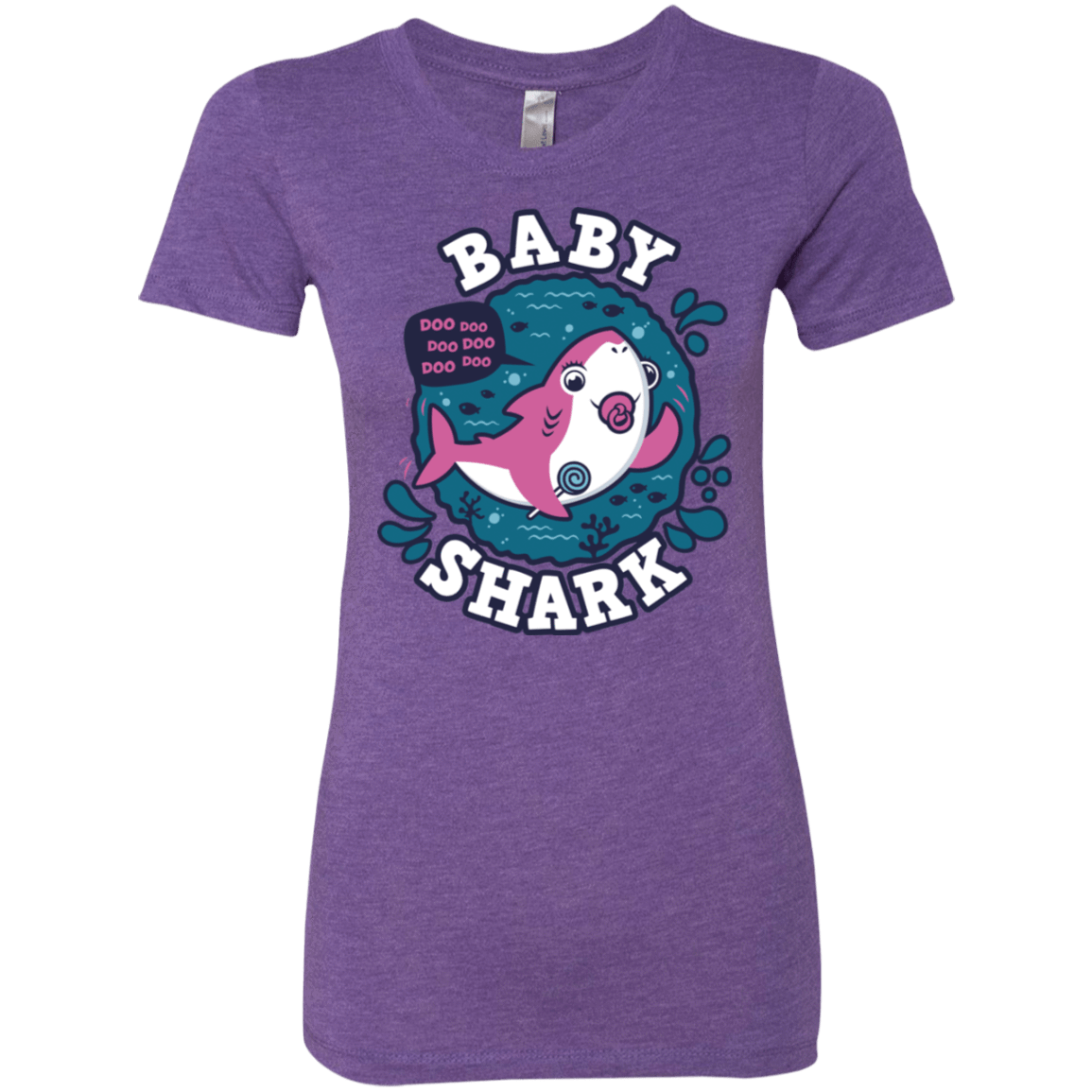T-Shirts Purple Rush / S Shark Family trazo - Baby Girl chupete Women's Triblend T-Shirt