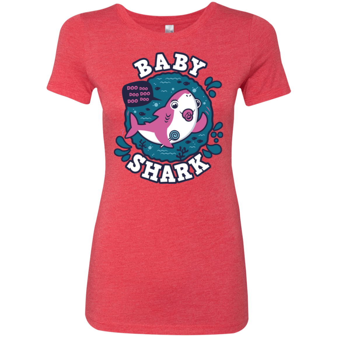 T-Shirts Vintage Red / S Shark Family trazo - Baby Girl chupete Women's Triblend T-Shirt