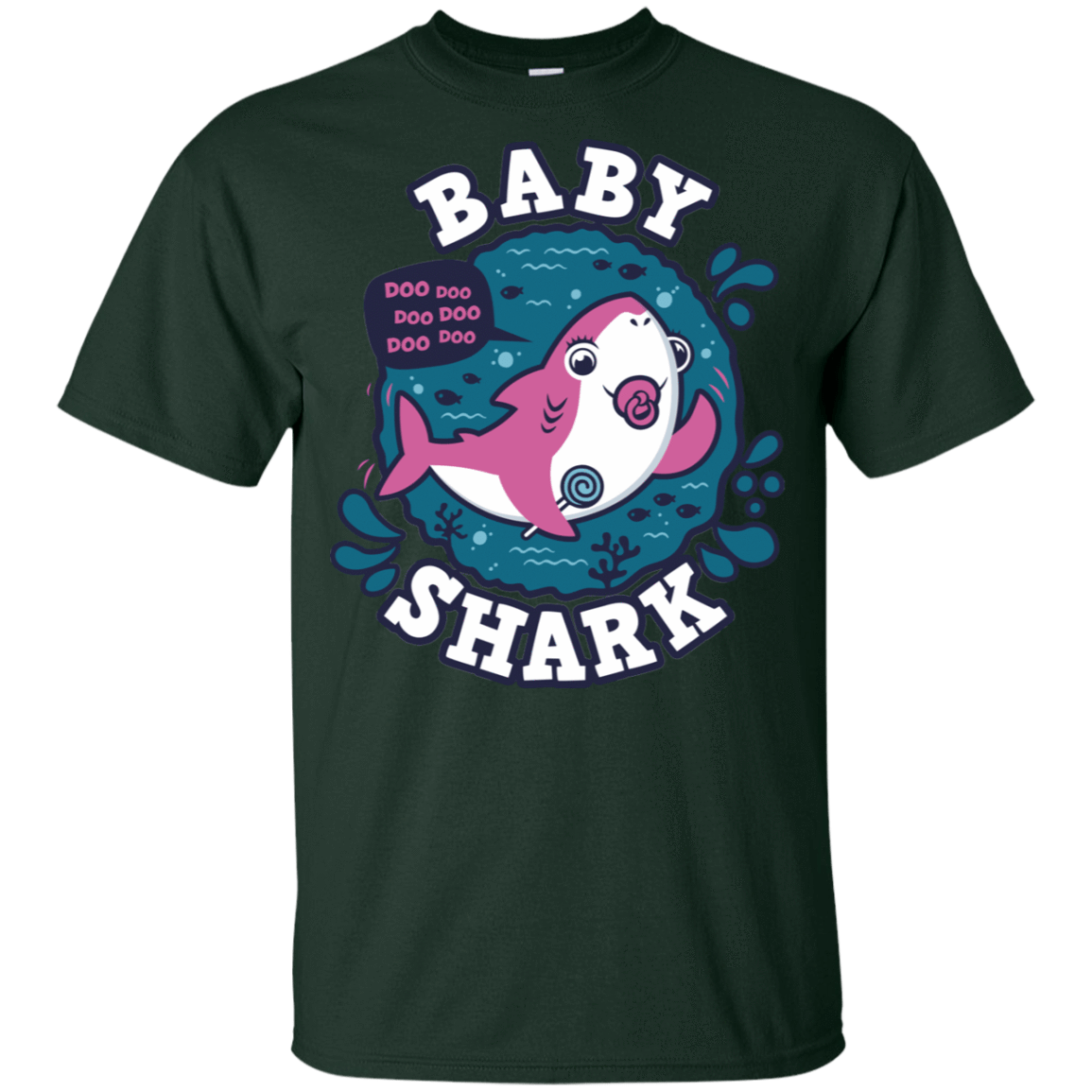 T-Shirts Forest / YXS Shark Family trazo - Baby Girl chupete Youth T-Shirt