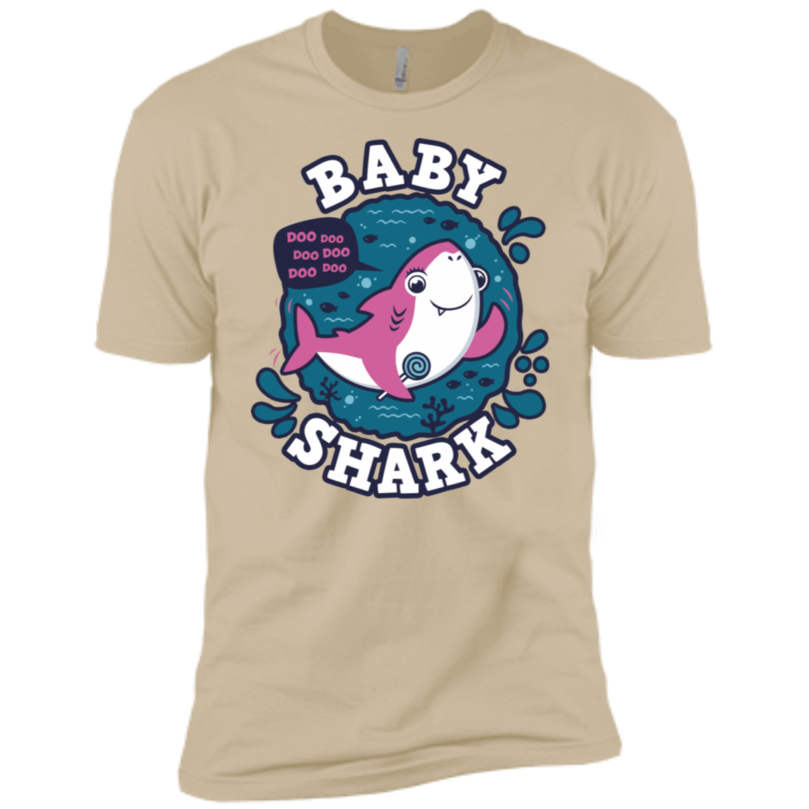 T-Shirts Sand / X-Small Shark Family trazo - Baby Girl Men's Premium T-Shirt