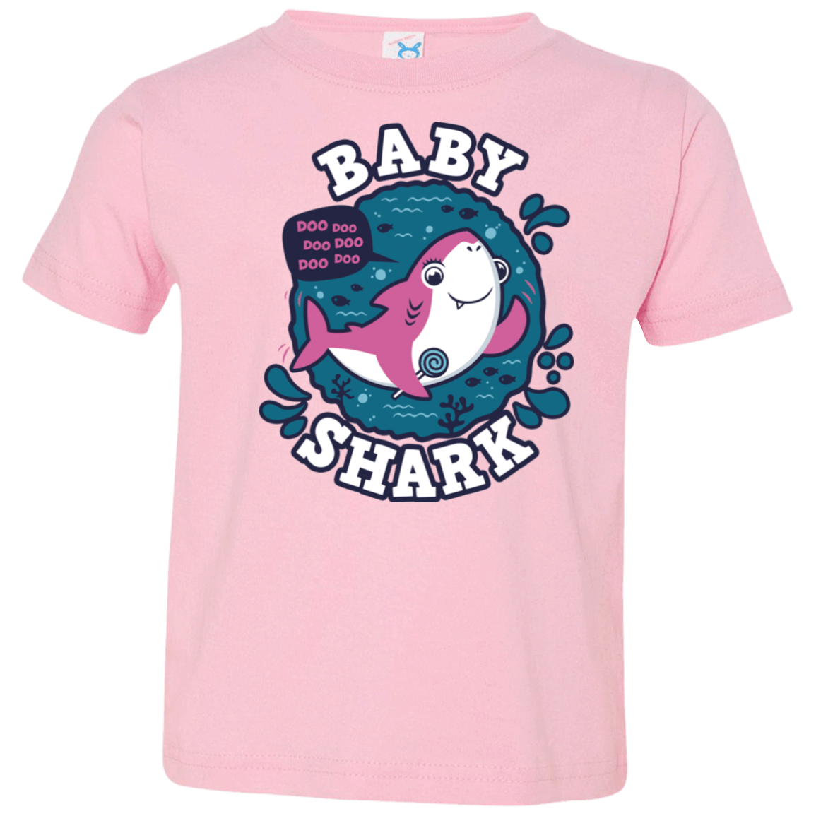 T-Shirts Pink / 2T Shark Family trazo - Baby Girl Toddler Premium T-Shirt