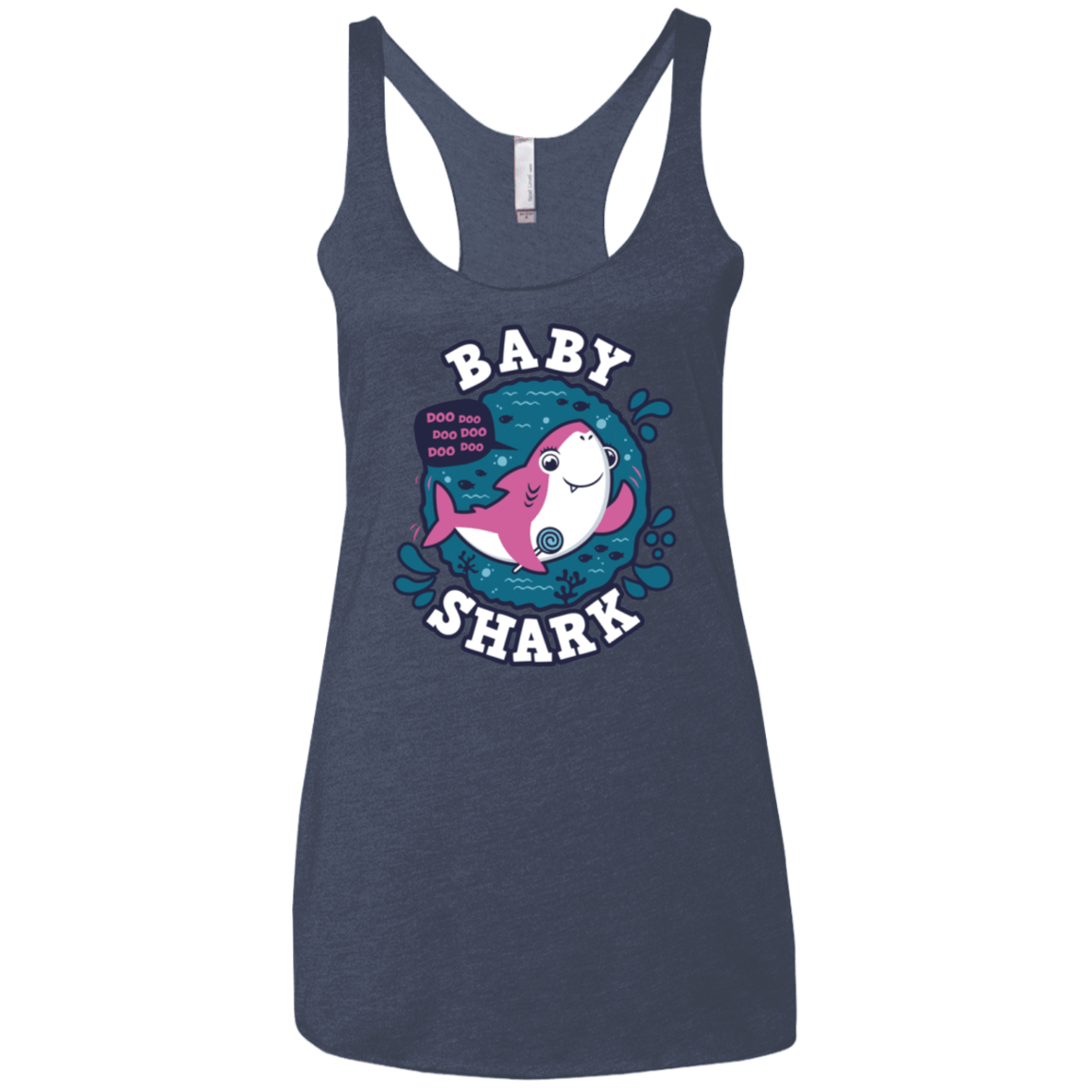 T-Shirts Vintage Navy / X-Small Shark Family trazo - Baby Girl Women's Triblend Racerback Tank