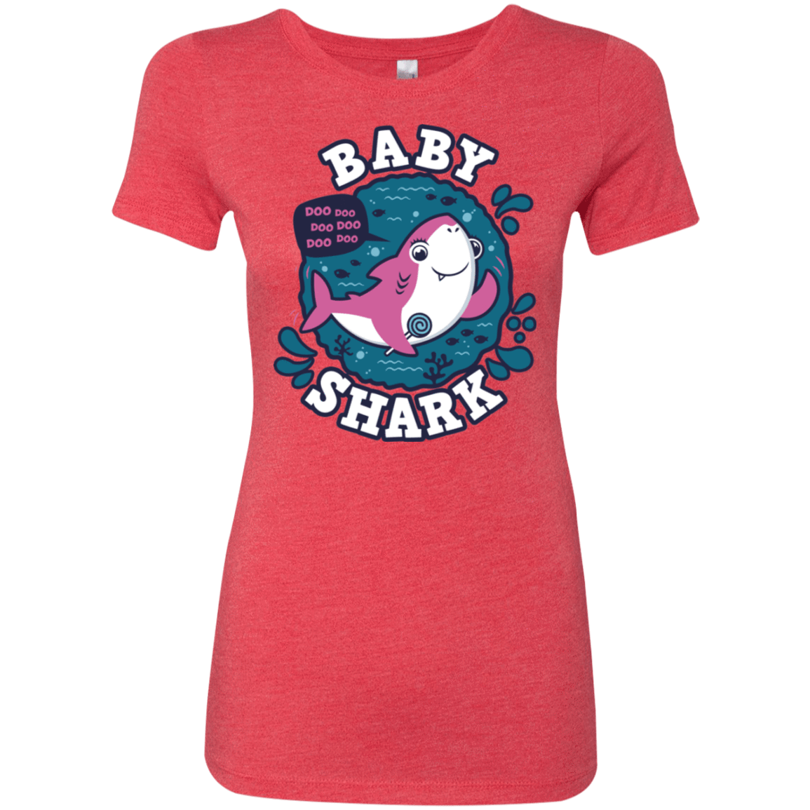 T-Shirts Vintage Red / S Shark Family trazo - Baby Girl Women's Triblend T-Shirt