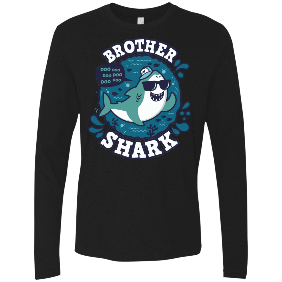 T-Shirts Black / S Shark Family trazo - Brother Men's Premium Long Sleeve