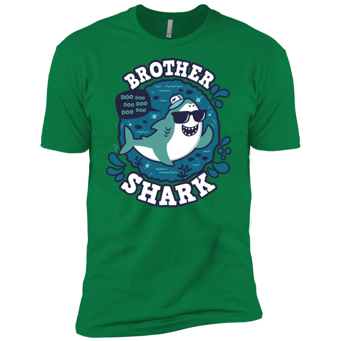 T-Shirts Kelly Green / X-Small Shark Family trazo - Brother Men's Premium T-Shirt