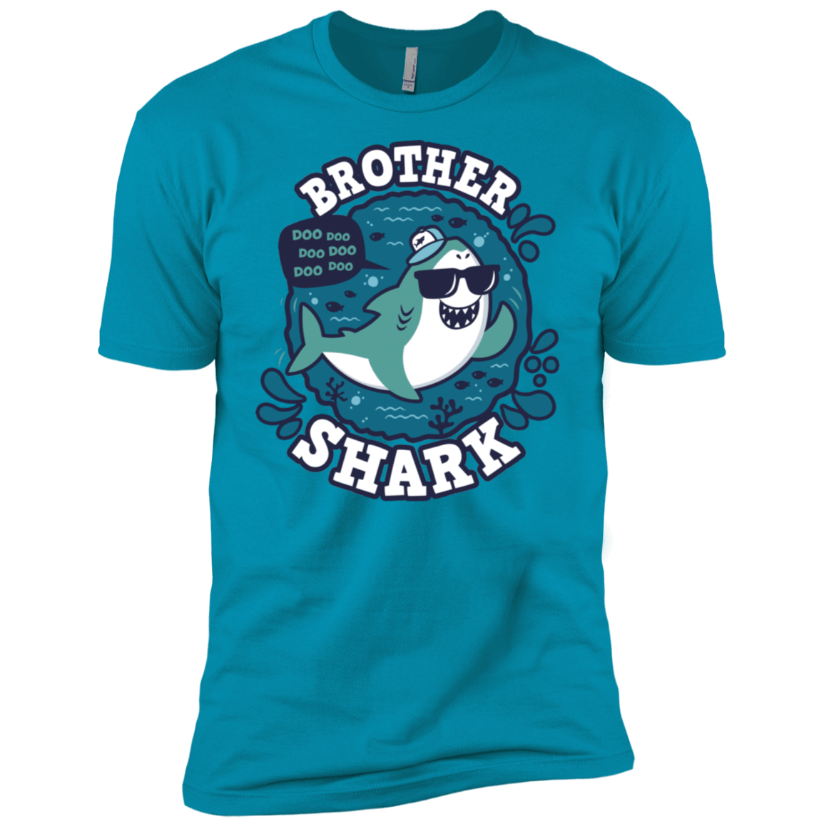 T-Shirts Turquoise / X-Small Shark Family trazo - Brother Men's Premium T-Shirt