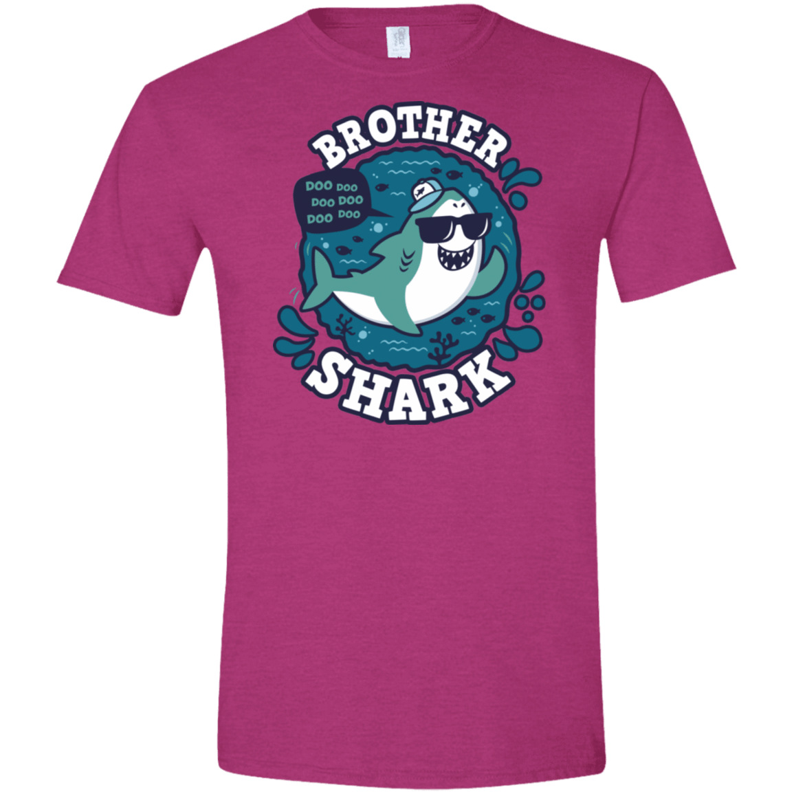 T-Shirts Antique Heliconia / S Shark Family trazo - Brother Men's Semi-Fitted Softstyle