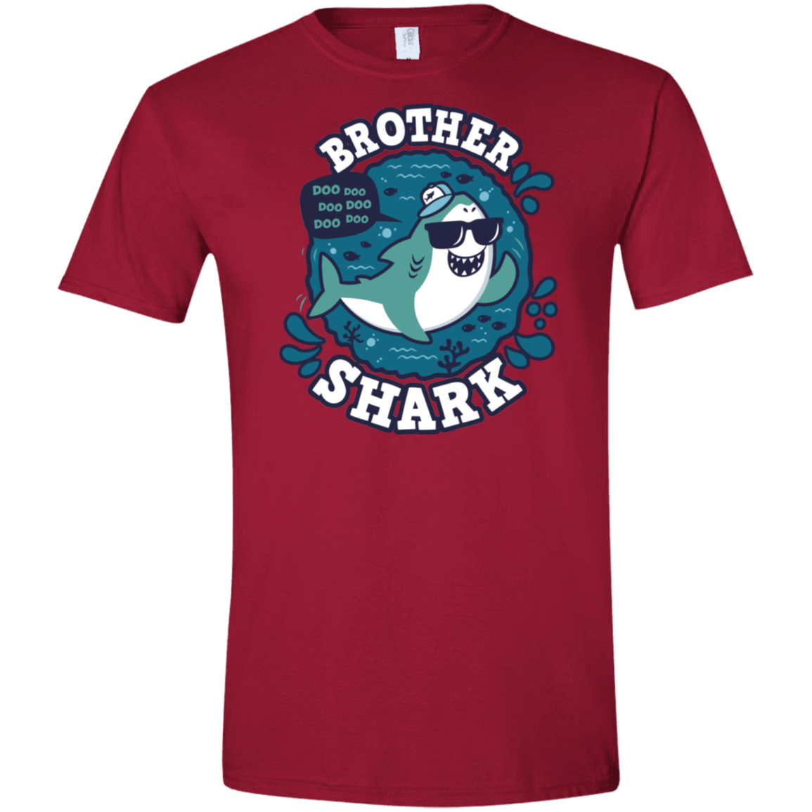 T-Shirts Cardinal Red / S Shark Family trazo - Brother Men's Semi-Fitted Softstyle