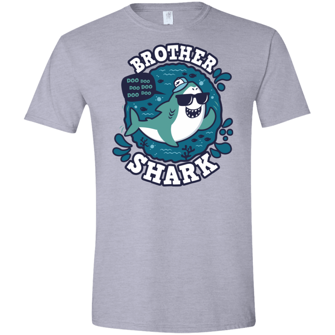 T-Shirts Sport Grey / X-Small Shark Family trazo - Brother Men's Semi-Fitted Softstyle