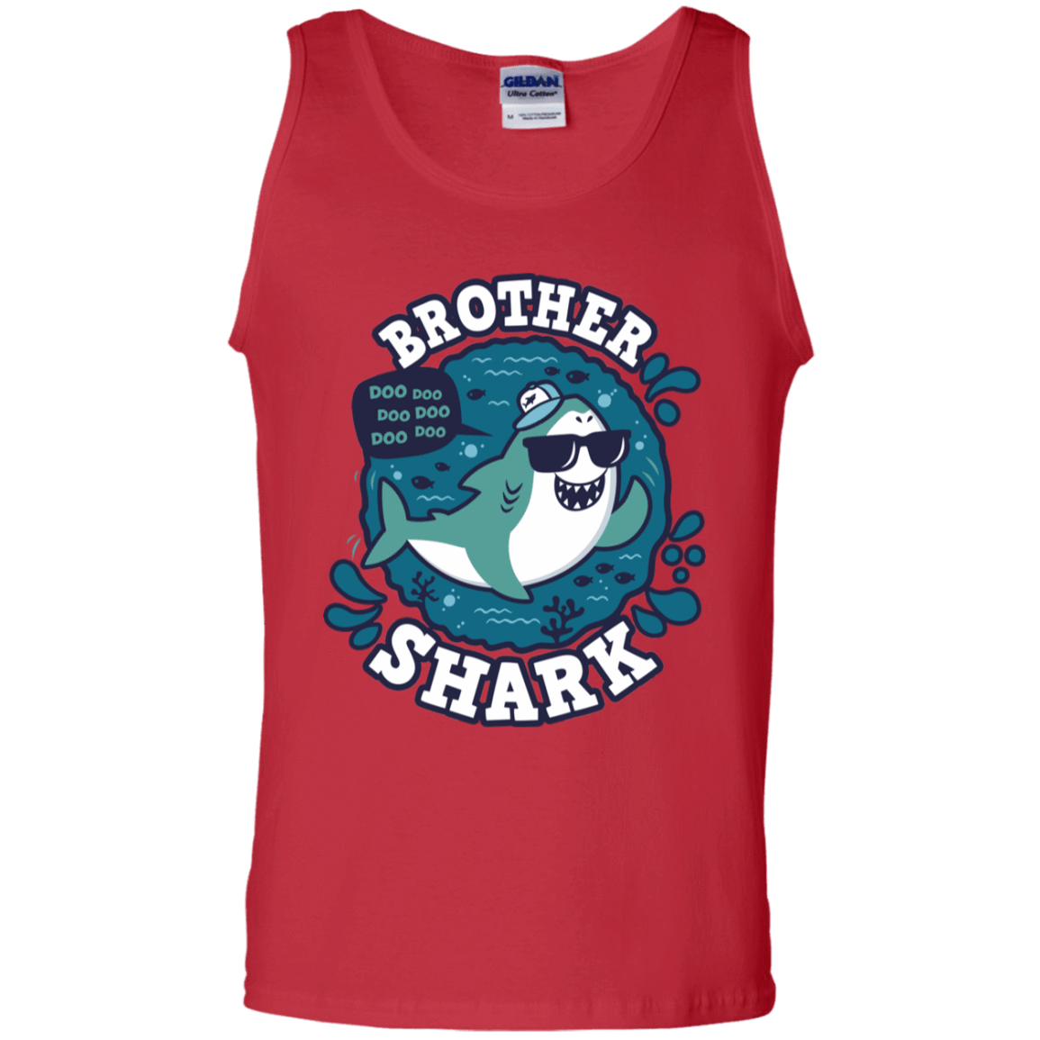T-Shirts Red / S Shark Family trazo - Brother Men's Tank Top