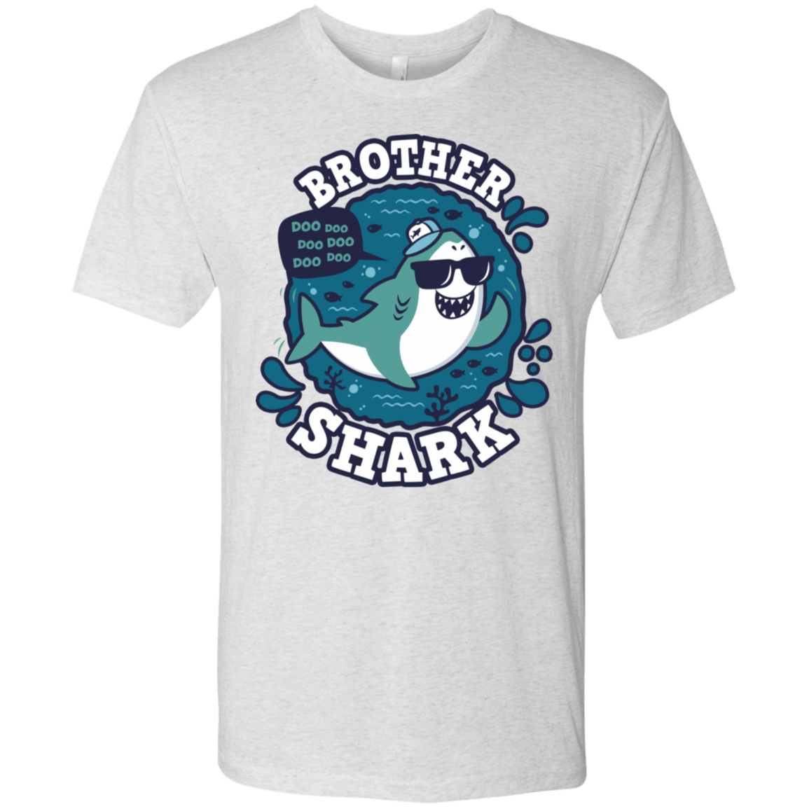 T-Shirts Heather White / S Shark Family trazo - Brother Men's Triblend T-Shirt