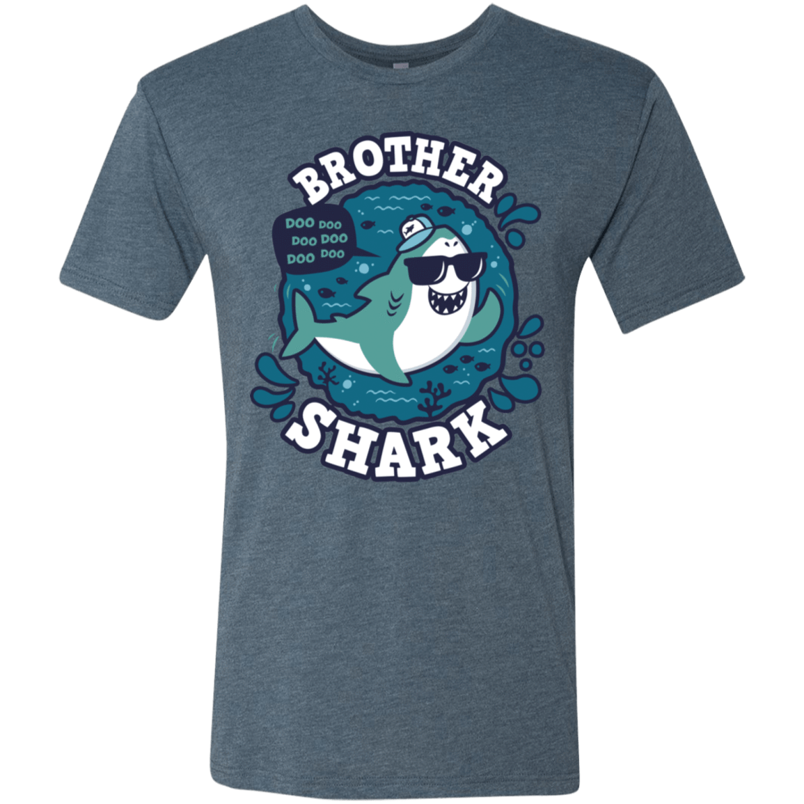 T-Shirts Indigo / S Shark Family trazo - Brother Men's Triblend T-Shirt