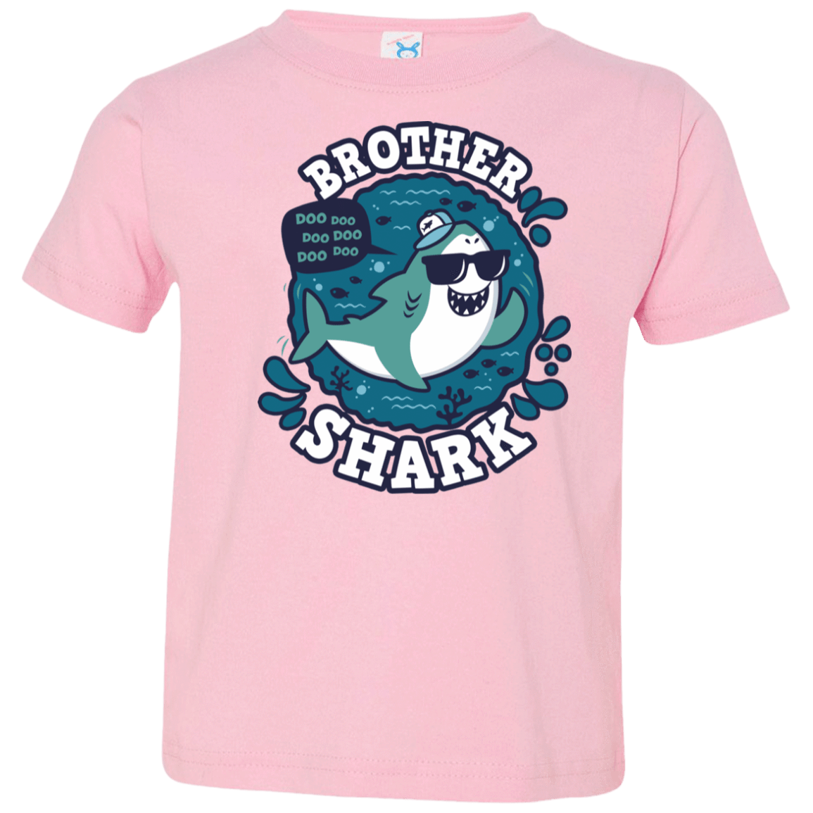 T-Shirts Pink / 2T Shark Family trazo - Brother Toddler Premium T-Shirt